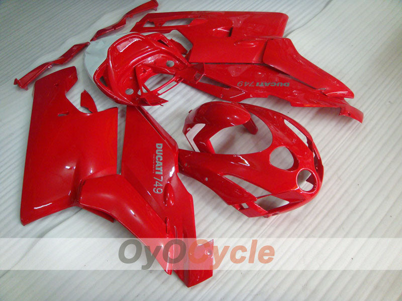 Kit de carénage à injection pour Ducati 749 03-04 - Rouge - Style usine #OYO87902119