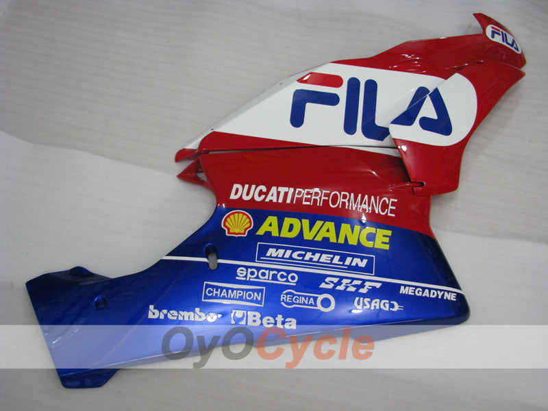 Kit de carénage à injection pour Ducati 999 03-04 - Rouge, Bleu - FILA #OYO87902355