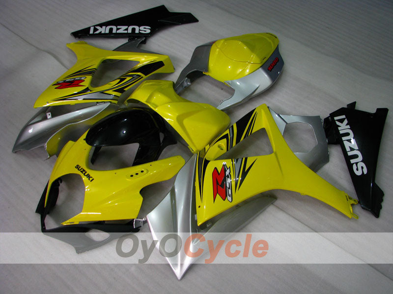 Kit de carénage à injection pour GSX R1000 07-08 - Jaune, Argent - Style usine #OYO87902137