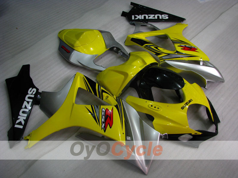 Kit de carénage à injection pour GSX R1000 07-08 - Jaune, Argent - Style usine #OYO87902137