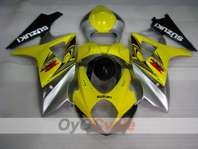 Kit de carénage à injection pour GSX R1000 07-08 - Jaune, Argent - Style usine #OYO87902137