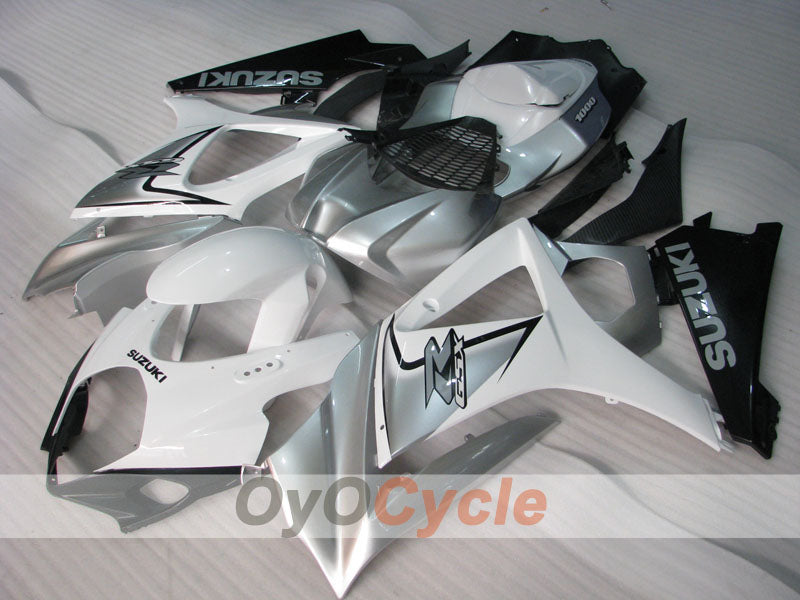 Kit de carénage à injection pour GSX R1000 07-08 - Blanc, Noir - Style usine #OYO87902138