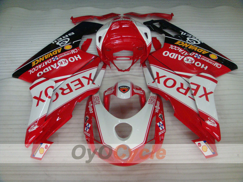 Kit de carénages injectés pour Ducati 999 03-04 - Rouge, Blanc - Xerox #OYO87902363