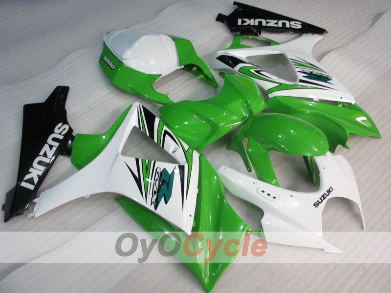 Kit de carénage à injection pour GSX R1000 07-08 - Vert, Blanc - Style usine #OYO87902142