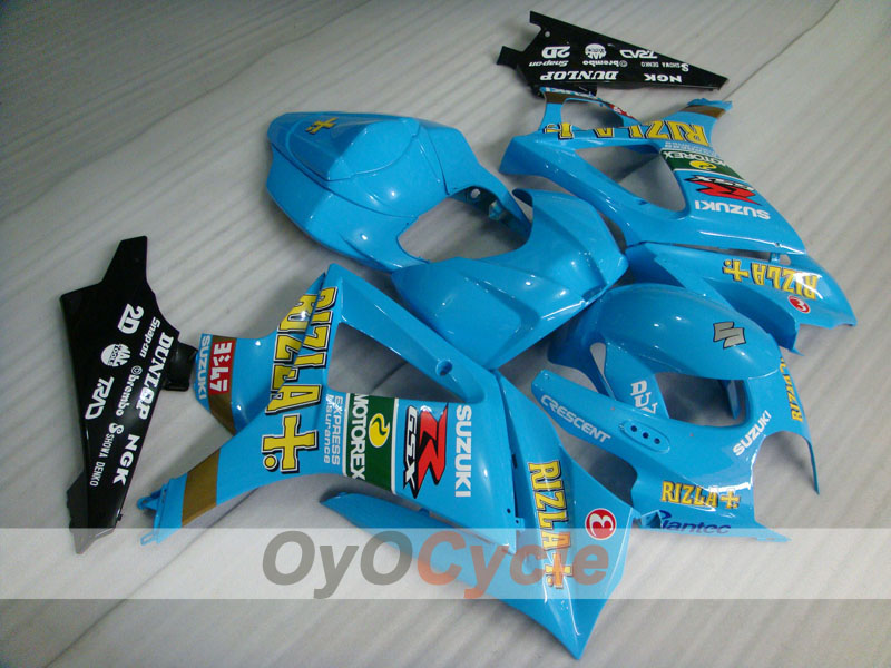 Kit de carénage injecté pour GSX R1000 07-08 - Bleu, noir - DUNLOP, Rizla+ #OYO87902156 Image principale du produit