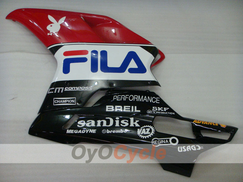 Kit de carénage à injection pour Ducati 848 08-13 - Rouge, Noir - FILA #OYO87902185