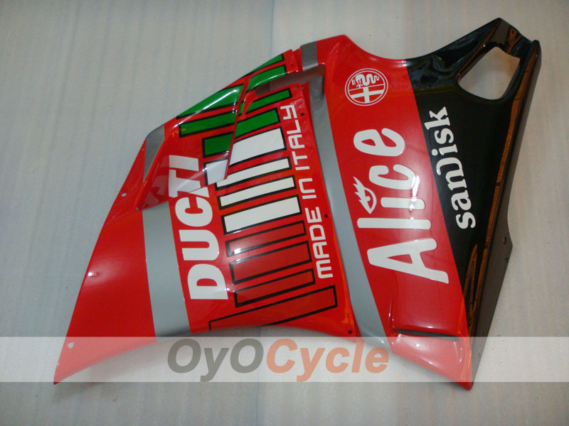 Kit de carénage à injection pour Ducati 996 99-02 - Rouge, noir - Alice #OYO87902190