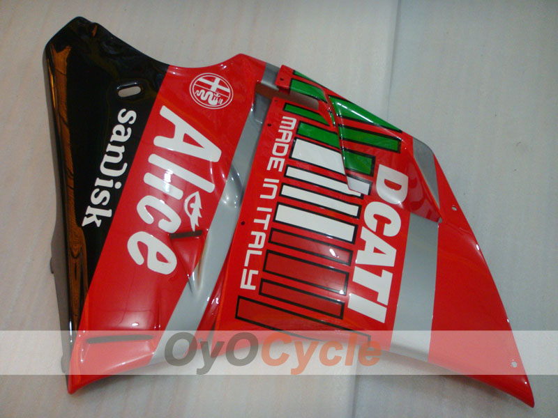Kit de carénage à injection pour Ducati 996 99-02 - Rouge, noir - Alice #OYO87902190