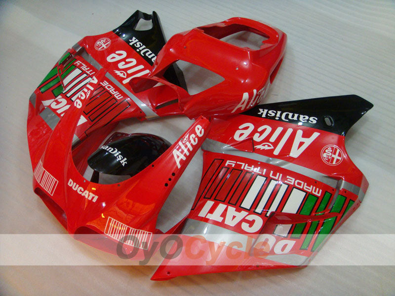 Kit de carénage à injection pour Ducati 996 99-02 - Rouge, noir - Alice #OYO87902190