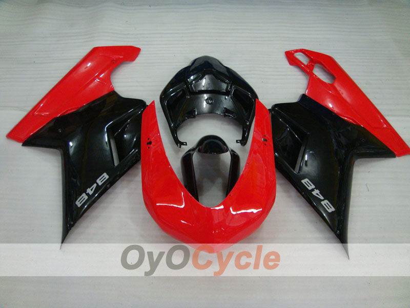 Kit de carénage injecté pour Ducati 848 08-13 - Rouge, noir - Style d'usine #OYO87902200