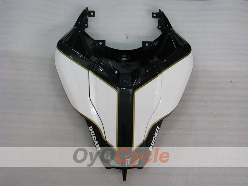Kit de carénage injecté pour Ducati 848 08-13 - Blanc, noir, mat - Style d'usine #OYO87902209