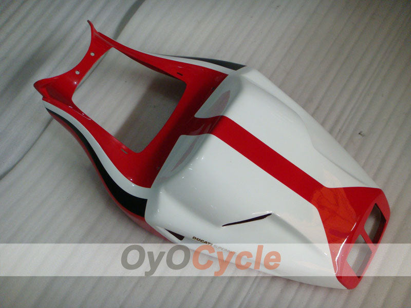Kit de carénage injecté pour Ducati 996 99-02 - Rouge, blanc - Style usine #OYO87902213