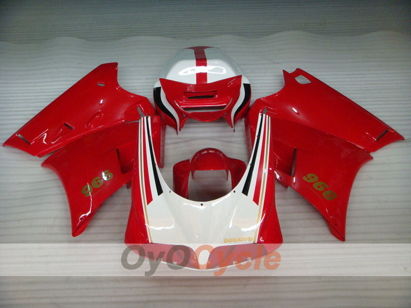 Kit de carénage injecté pour Ducati 996 99-02 - Rouge, blanc - Style usine #OYO87902213 Image secondaire du produit