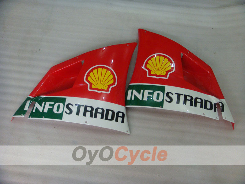 Kit de carénage injecté pour Ducati 996 99-02 - Rouge, blanc - INFO STRADA #OYO87902221