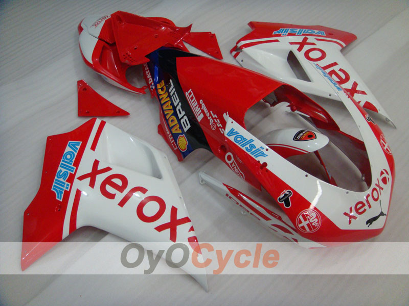 Kit de carénage d'injection pour Ducati 1098 07-09 - Rouge, Blanc - Xerox #OYO87902246