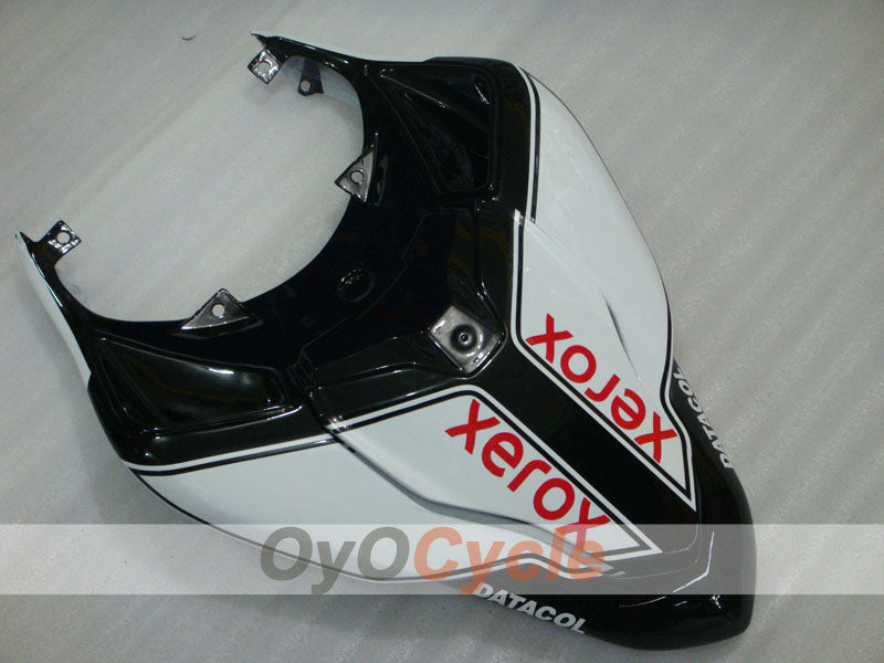 Kit de carénages injectés pour Ducati 848 08-13 - Blanc, noir - Xerox #OYO87902256