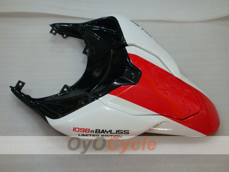 Kit de carénages injectés pour Ducati 848 08-13 - Rouge, blanc - Xerox #OYO87902261