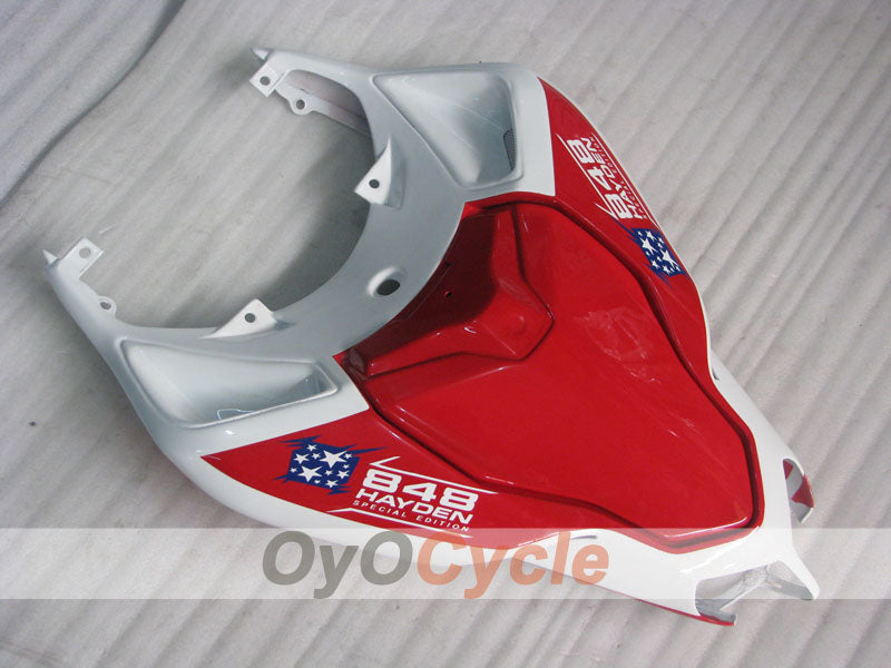 Kit de carénage injecté pour Ducati 848 08-13 - Rouge, Blanc - Xerox #OYO87902266