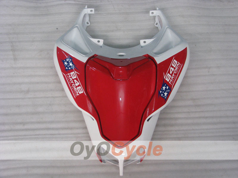 Kit de carénage injecté pour Ducati 848 08-13 - Rouge, Blanc - Xerox #OYO87902266