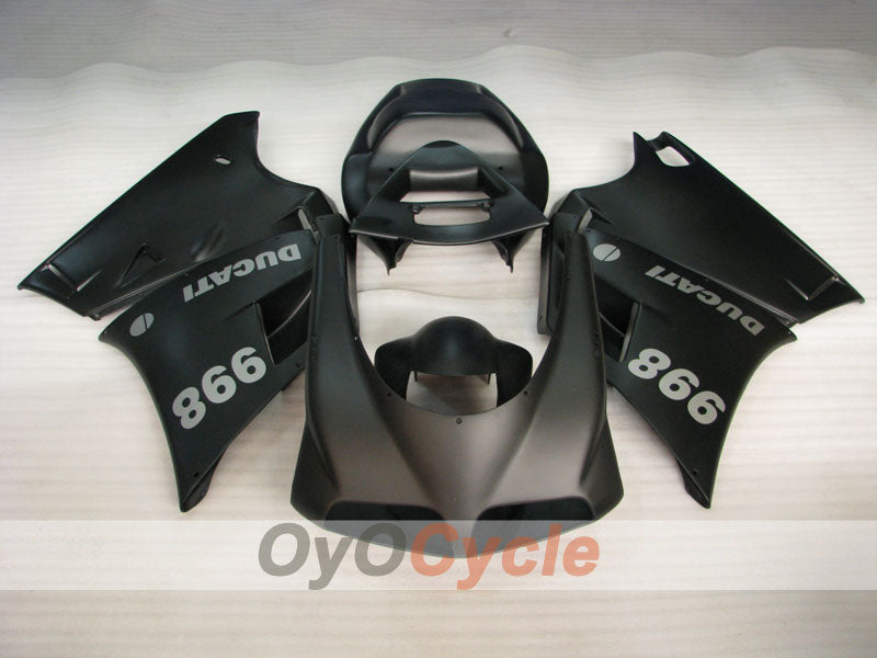 Kit de carénage à injection pour Ducati 998 de 02-04 - Noir, mat - Style usine #OYO87902282