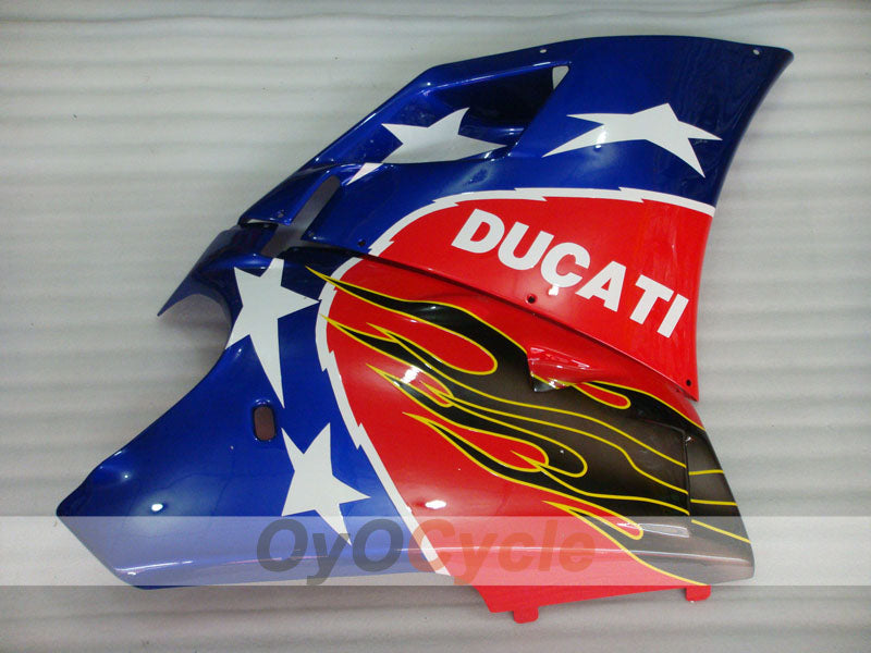 Kit de carénage injecté pour Ducati 998 02-04 - Rouge, jaune - Flamme #OYO87902289