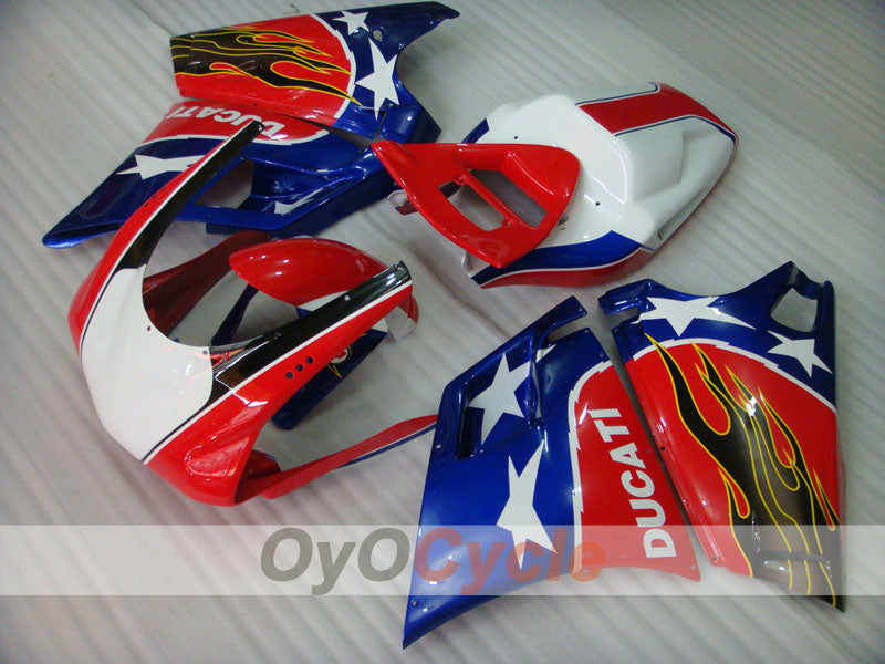 Kit de carénage injecté pour Ducati 998 02-04 - Rouge, jaune - Flamme #OYO87902289 Image principale du produit