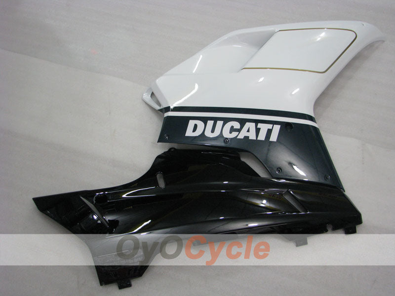 Kit de carénage injecté pour Ducati 1098 07-09 - Blanc, noir - Style usine #OYO87902316