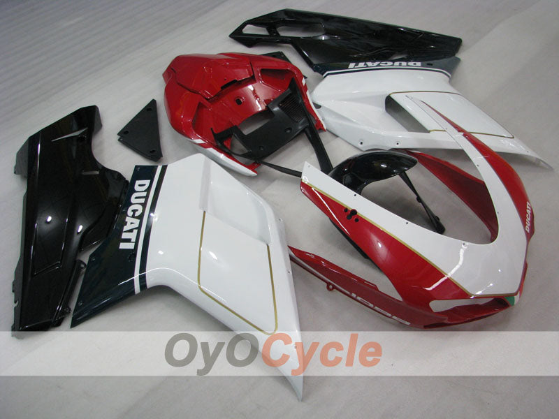 Kit de carénage injecté pour Ducati 1098 07-09 - Blanc, noir - Style usine #OYO87902316 Image principale du produit