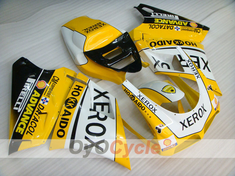 Kit de carénage injecté pour Ducati 998 02-04 - Jaune, blanc - Xerox #OYO87902322