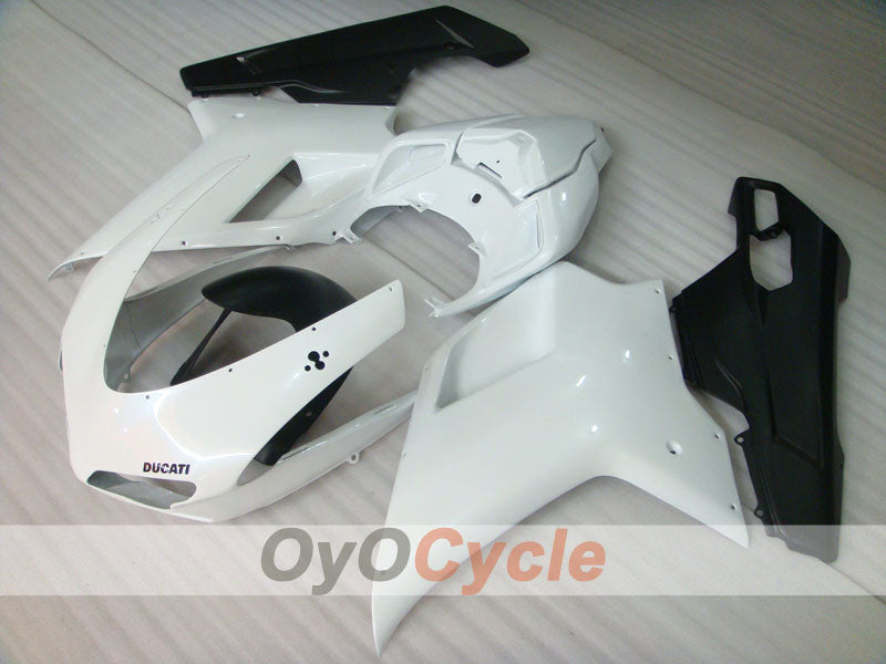 Kit de carénage injecté pour Ducati 1098 07-09 - Blanc, noir, mat - Style usine #OYO87902323