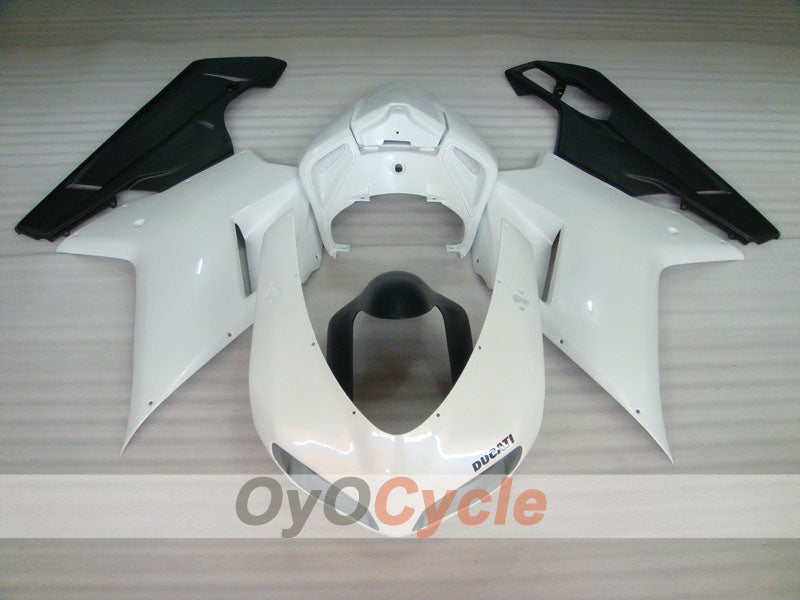 Kit de carénage injecté pour Ducati 1098 07-09 - Blanc, noir, mat - Style usine #OYO87902323