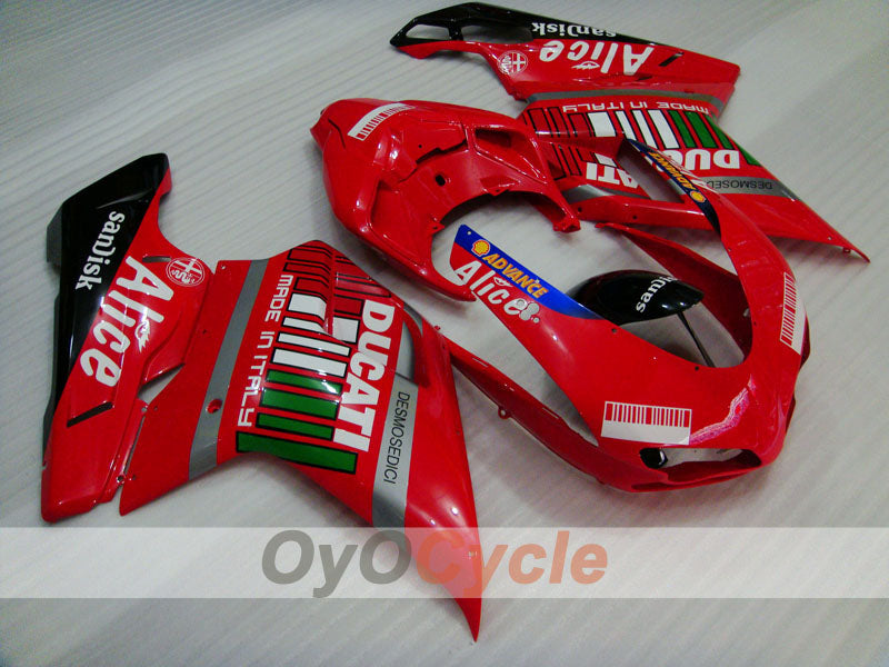 Kit de carénage injecté pour Ducati 1198 09-11 - Rouge, Noir - Alice #OYO87902329