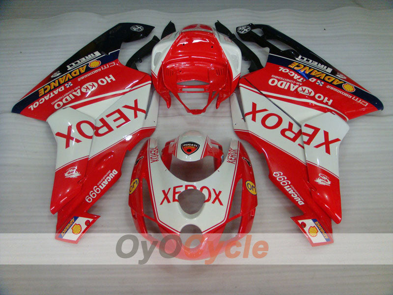 Kit de carénages injectés pour Ducati 999 03-04 - Rouge, Blanc - Xerox #OYO87902365