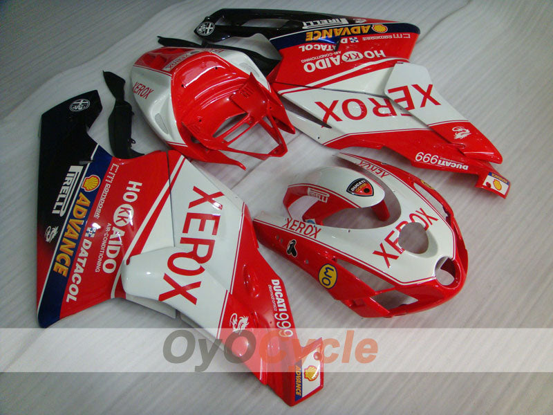 Kit de carénages injectés pour Ducati 999 03-04 - Rouge, Blanc - Xerox #OYO87902365