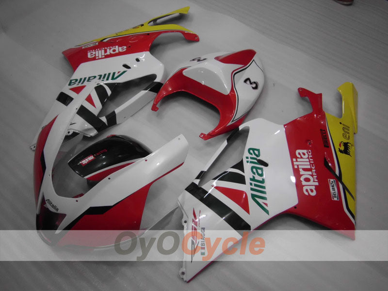 Kit de carénage pour Aprilia RSV1000R 03-06 - rouge, blanc - style usine #OYO87902416