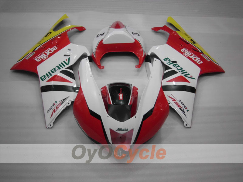 Kit de carénage pour Aprilia RSV1000R 03-06 - rouge, blanc - style usine #OYO87902416