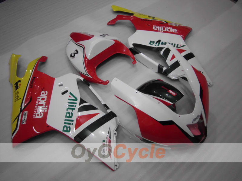 Kit de carénage pour Aprilia RSV1000R 03-06 - rouge, blanc - style usine #OYO87902416