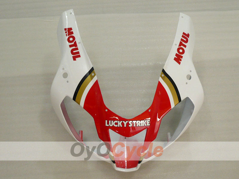 Kit de carénage pour Aprilia RSV1000R 03-06 - rouge, blanc - Lucky Strike, MOTUL #OYO87902417