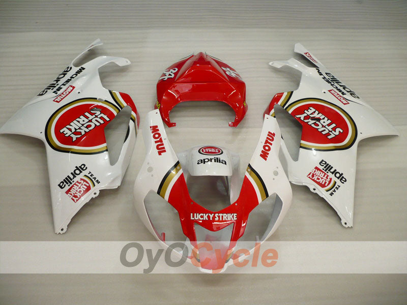 Kit de carénage pour Aprilia RSV1000R 03-06 - rouge, blanc - Lucky Strike, MOTUL #OYO87902417 Image secondaire du produit