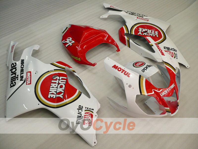 Kit de carénage pour Aprilia RSV1000R 03-06 - rouge, blanc - Lucky Strike, MOTUL #OYO87902417