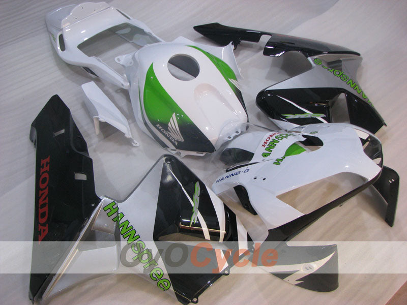 Kit de carénage injecté pour CBR600RR 03-04 - Blanc, noir - HANN Spree #OYO87902522