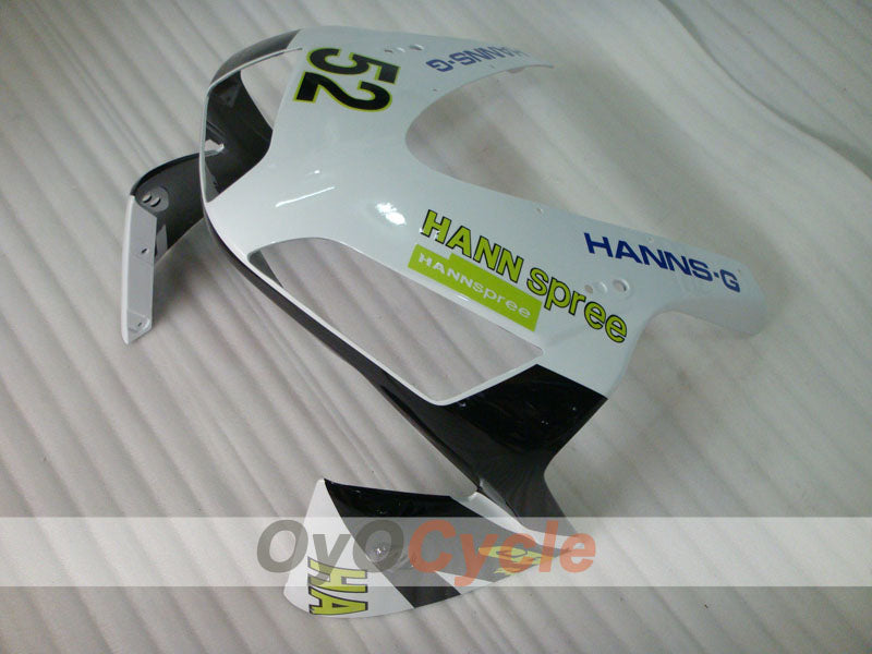 Kit de carénage injecté pour CBR600RR 03-04 - Blanc, noir - HANN Spree #OYO87902524