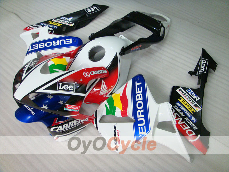 Kit de carénage à injection pour CBR600RR 03-04 - Blanc, Noir - Lee #OYO87902536