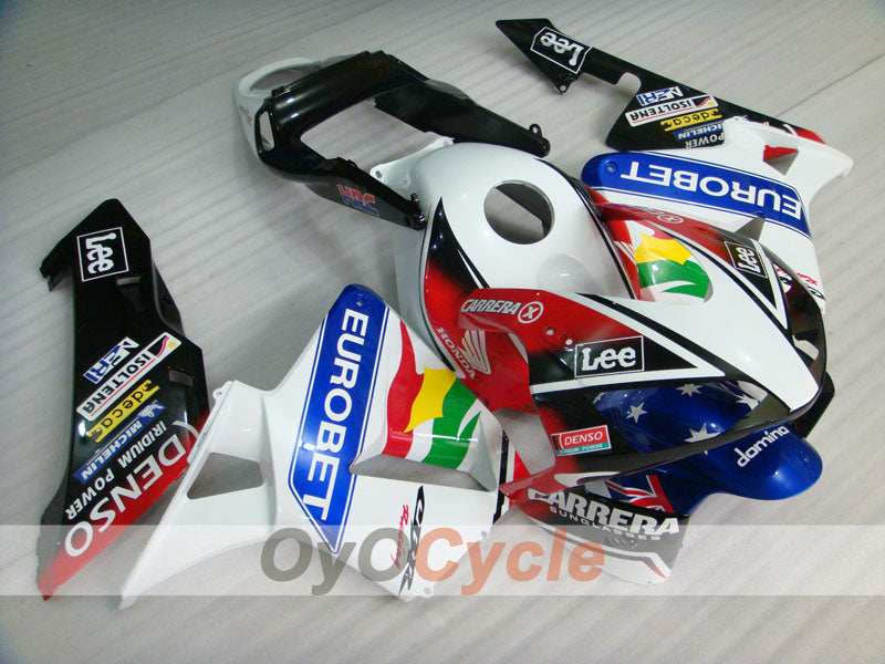 Kit de carénage à injection pour CBR600RR 03-04 - Blanc, Noir - Lee #OYO87902536