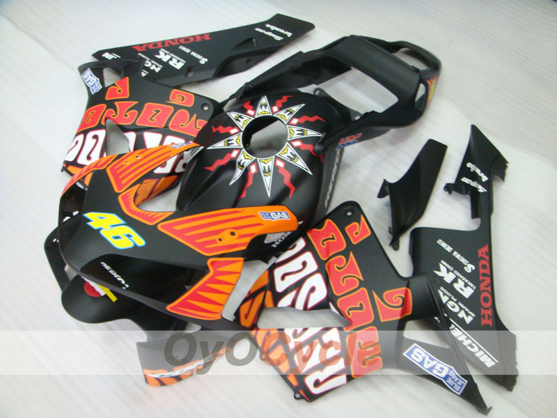 Kit de carénage injecté pour CBR600RR 03-04 - Noir, mat - Rossi #OYO87902541
