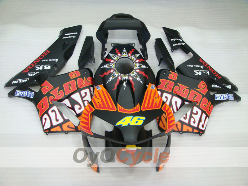 Kit de carénage injecté pour CBR600RR 03-04 - Noir, mat - Rossi #OYO87902541