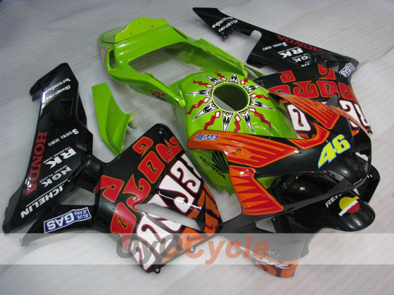 Kit de carénage injecté pour CBR600RR 03-04 - Vert, noir - Rossi #OYO87902544 Image principale du produit