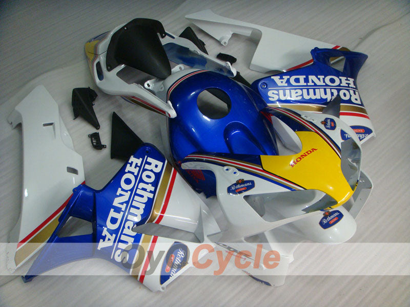 Kit de carénage à injection pour CBR600RR 03-04 - Bleu, Blanc - Rothmans #OYO87902556
