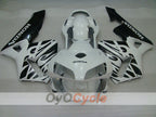Kit de carénages injectés pour CBR600RR 03-04 - Blanc, Noir - Style d'origine #OYO87902578
