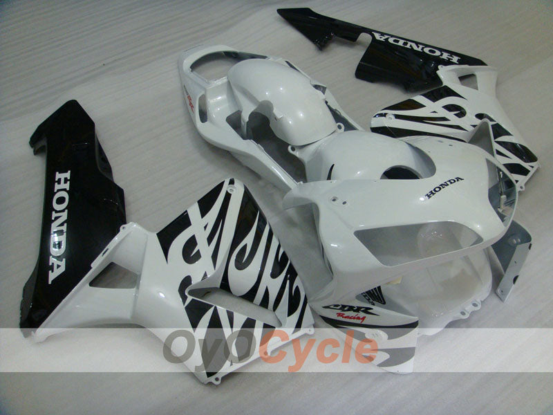 Kit de carénages injectés pour CBR600RR 03-04 - Blanc, Noir - Style d'origine #OYO87902578